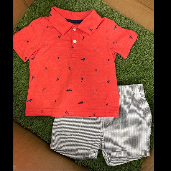 Two pieces set: pants and polo shirt 12M - (USED) - Picture 7 of 8